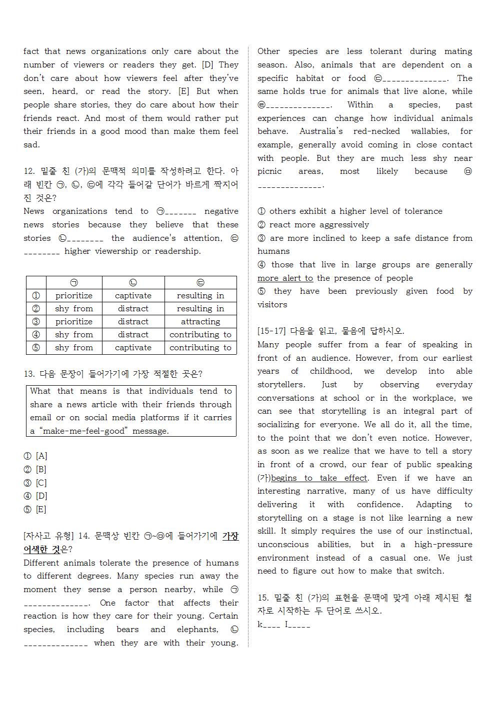 빠른독해 바른독해 유형독해 01 주제문을 통해 주제·제목 실전주간평가 1_promotion