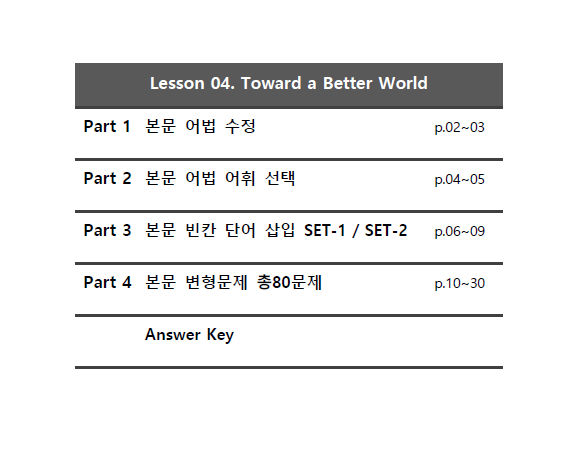 영어 능률 김 4과 변형문제_promotion