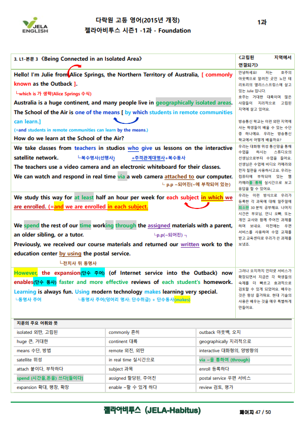 다락원 영어 (1과) 젤라아비투스 시즌1 -확장편(객관식, 주관식)_promotion