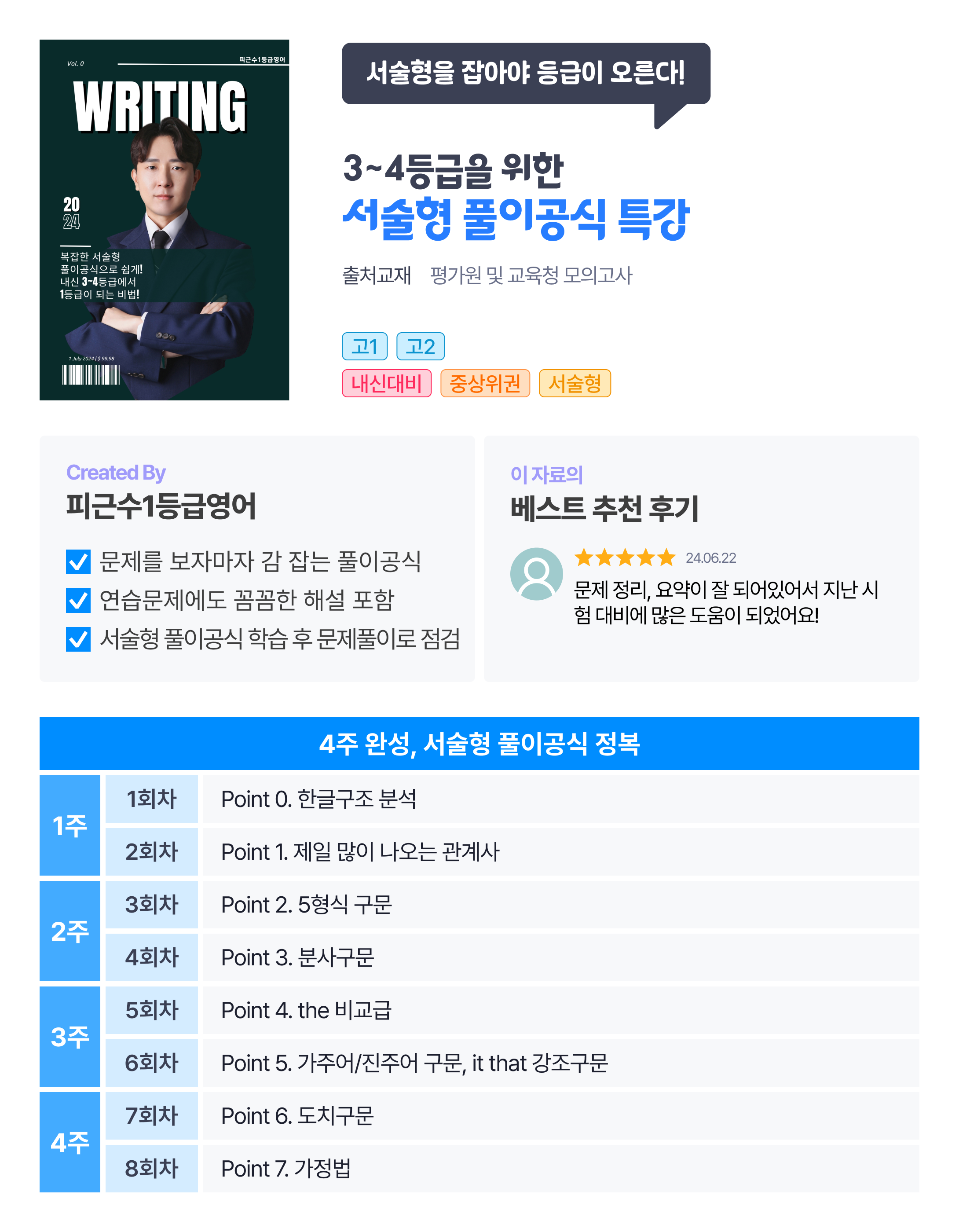 [단기특강] 3~4등급을 위한 서술형 풀이공식 특강(강의포함버전)_promotion